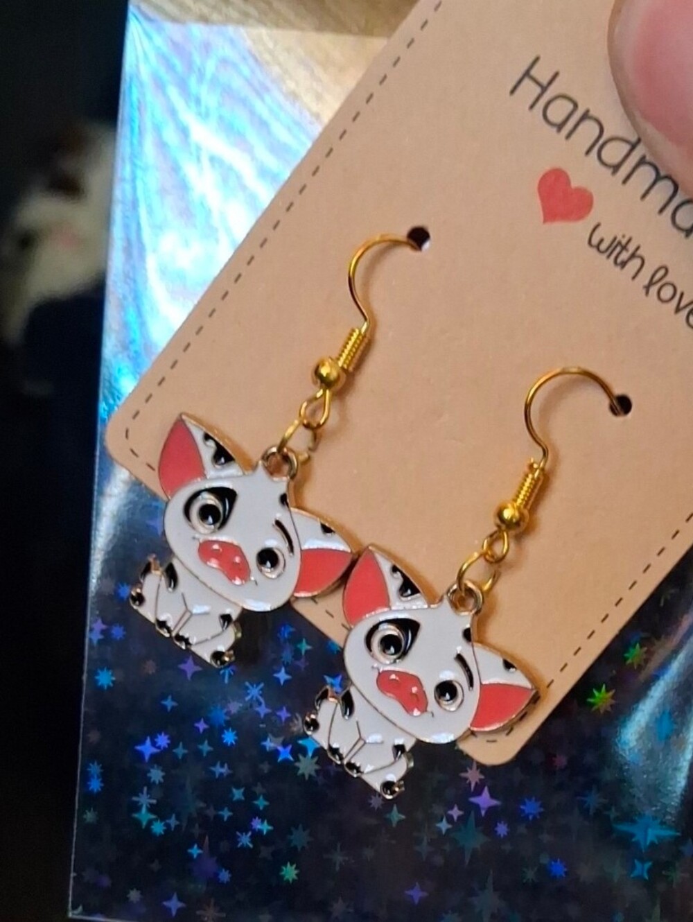 $8 Each Or Bundle 5/$20 Handmade Moana Inspired Pua The Pig Dangle Earrings